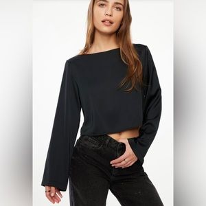 Gianna Crewneck Satin Blouse